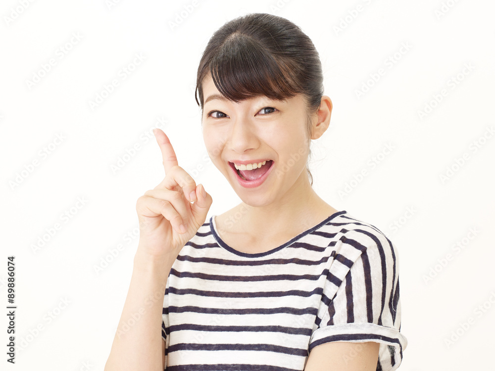 ひらめく女性 ひらめく女性