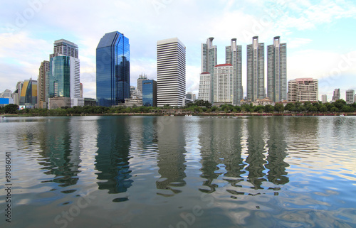reflection of the city in the lake © rukawajung