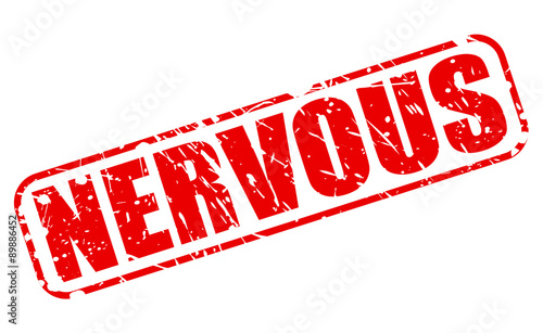 NERVOUS red stamp text