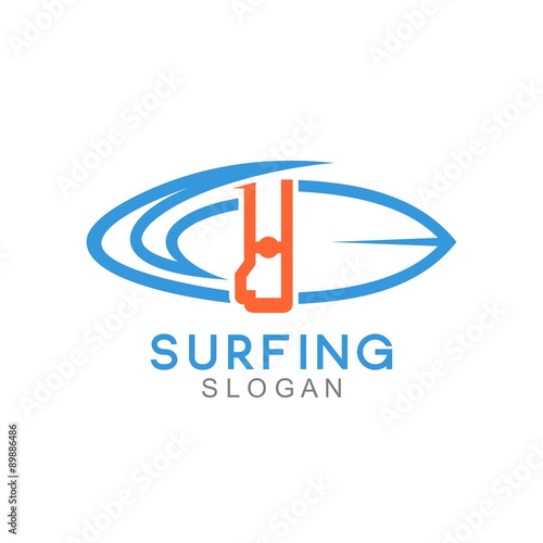 Surfing Logo Template