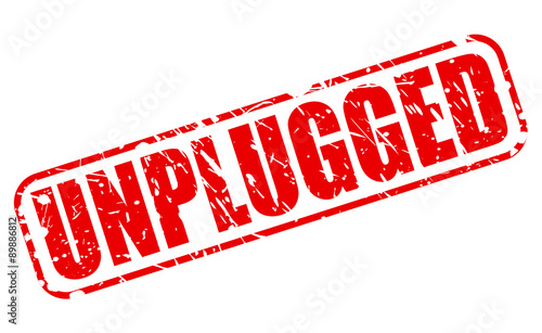 UNPLUGGED red stamp text