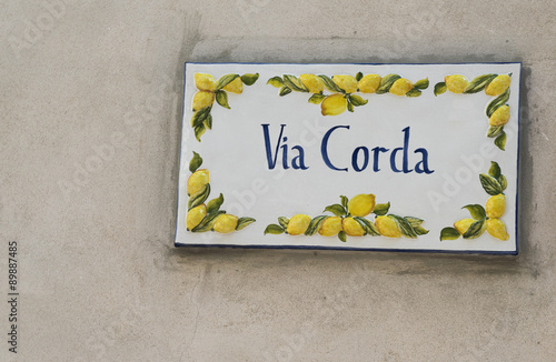 Limone del Garda. Targa indicativa. Sfondi