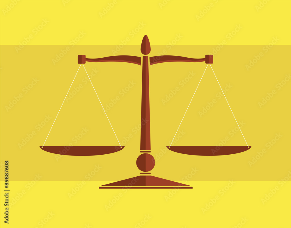 Scale flat vector illustration Scale flat vector illustration