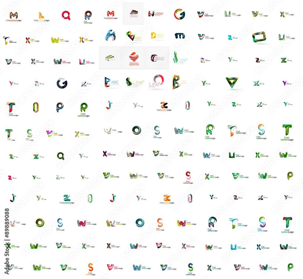 Mega set of letter logos Mega set of letter logos