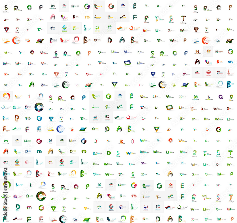 Mega set of letter logos Mega set of letter logos