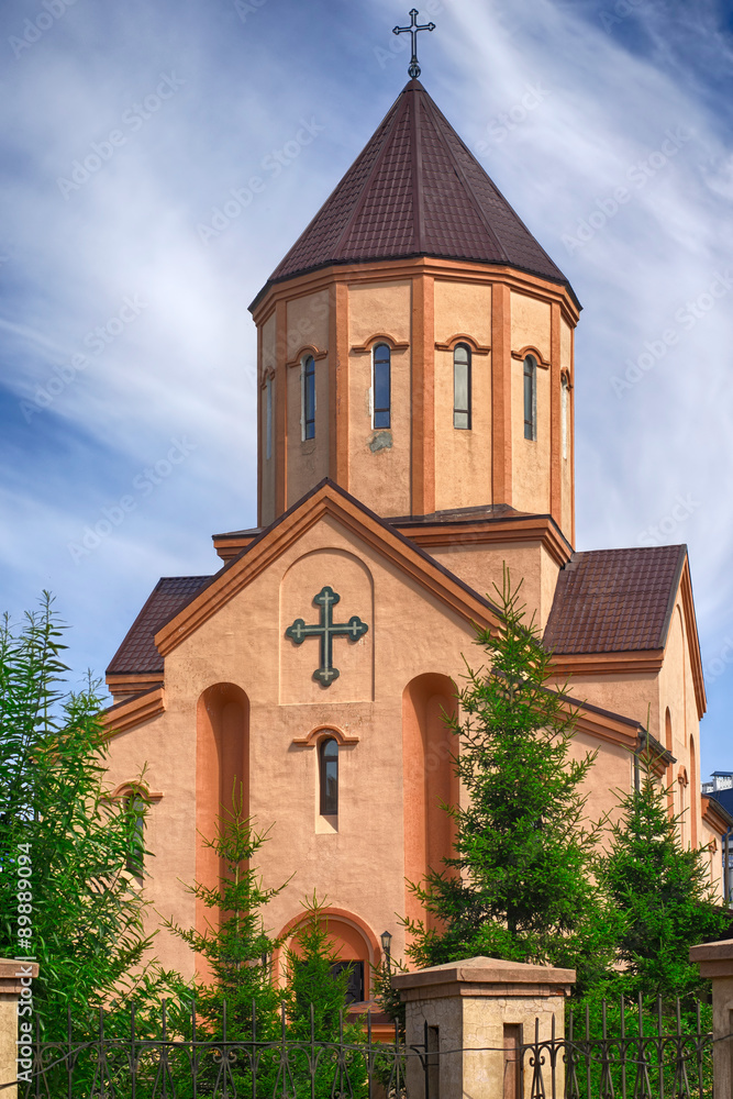 Fototapeta premium Армянская Апостольская церковь в городе Красноярск, Россия