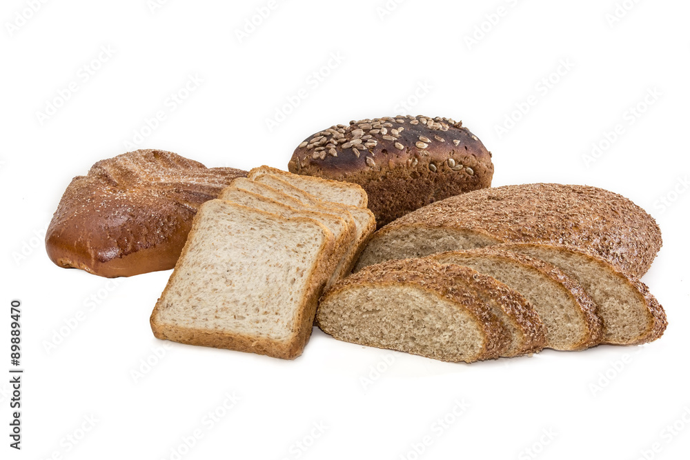 Different bakery products on a light background Different bakery products on a light background