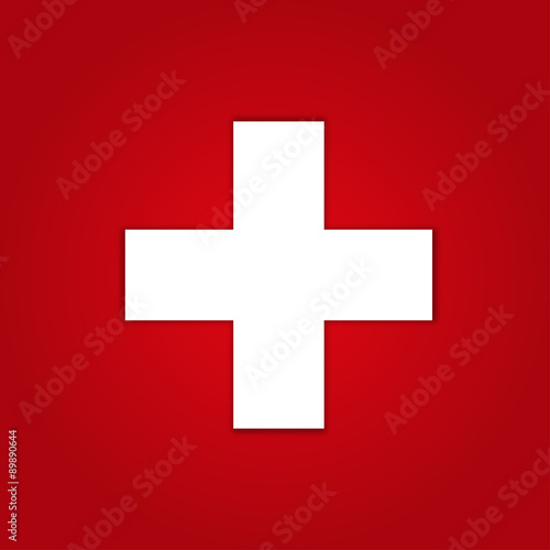 First aid icon on red background