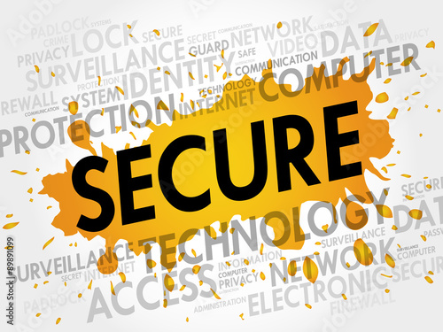 SECURE word cloud, business concept