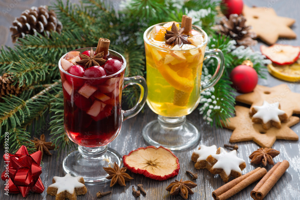 Christmas beverages, biscuits and spices Christmas beverages, biscuits and spices