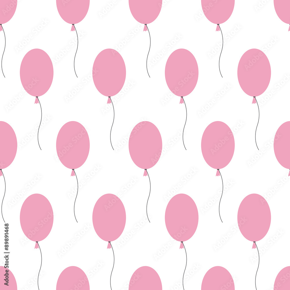 Pattern with pink balloons
