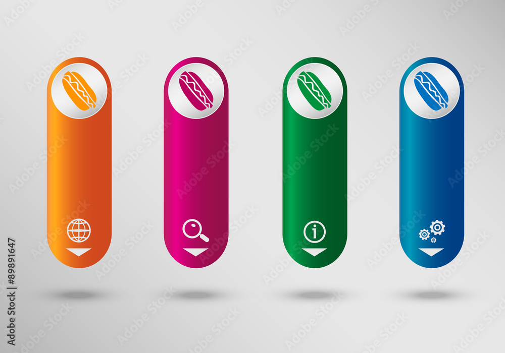 Hot dog on vertical infographic design template, can be used for Hot dog on vertical infographic design template, can be used for