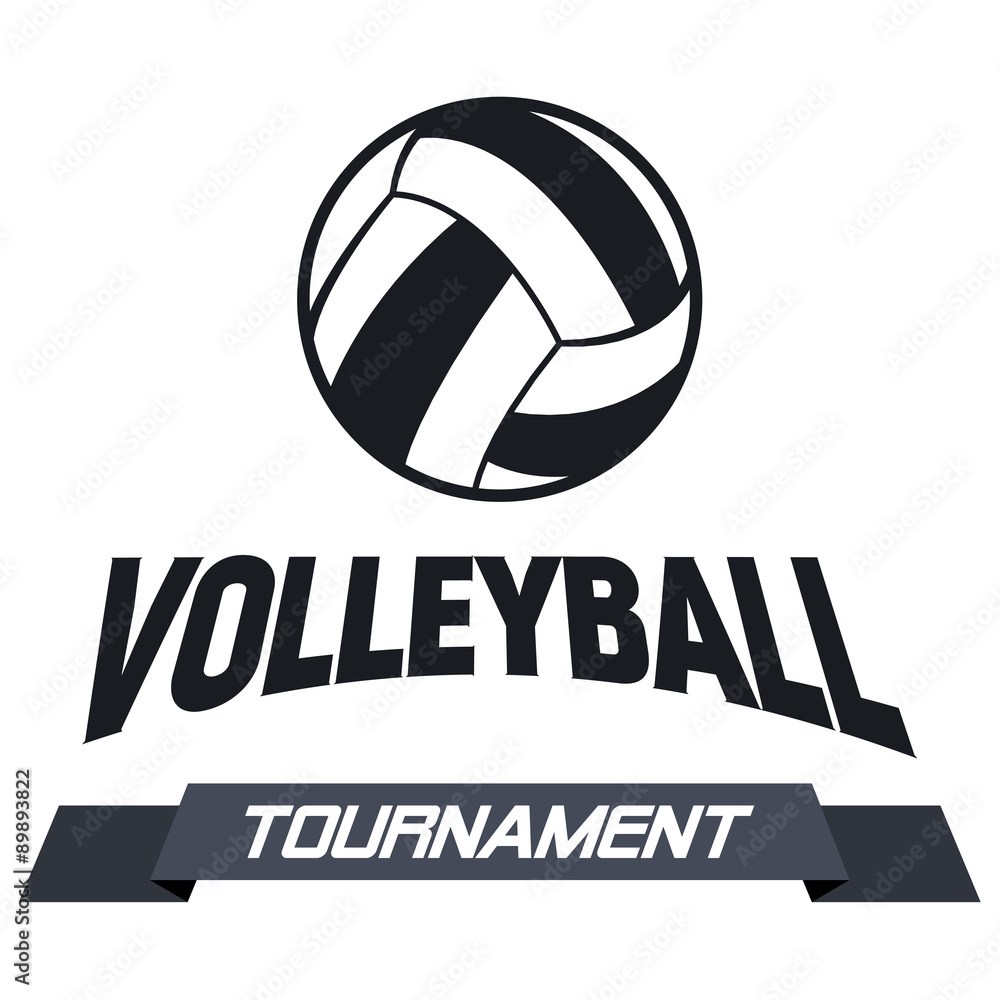 Volleyball label Volleyball label