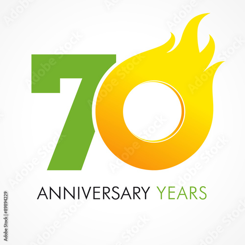 70 anniversary flame logo