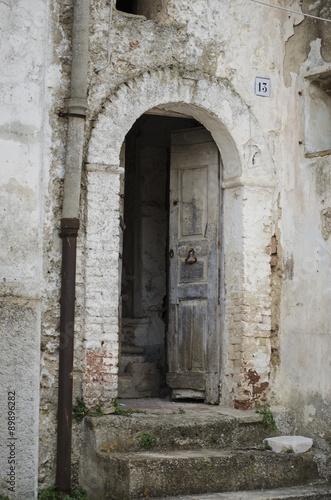 Old open door in the old town © mark_110