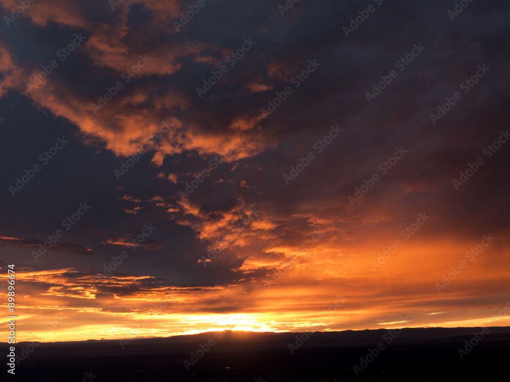 Sunset from Sandia peak in Albuquerque New Mexico USA
