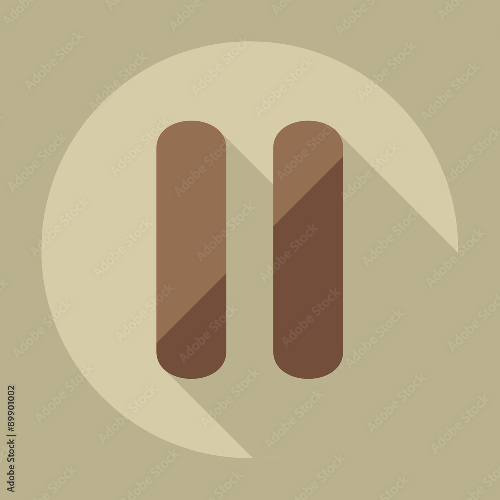 Flat modern design with shadow icon player Flat modern design with shadow icon player