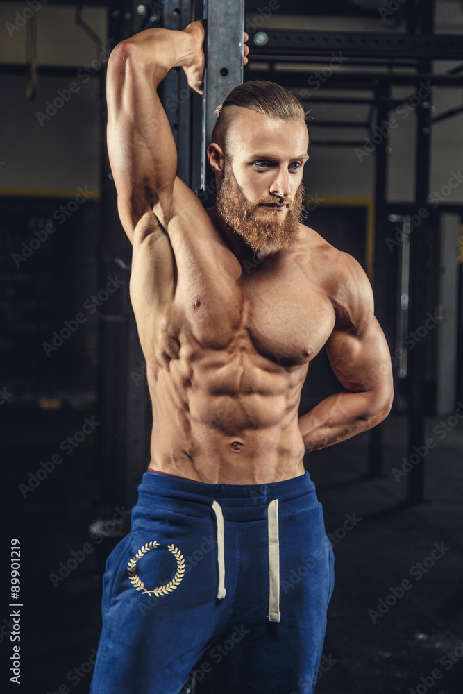 Shirtless muscular guy