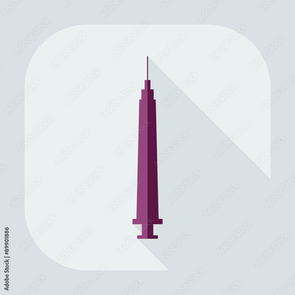 Fototapeta premium Flat modern design with shadow dentist tool
