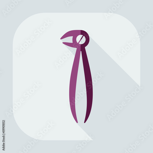 Flat modern design with shadow dental pliers