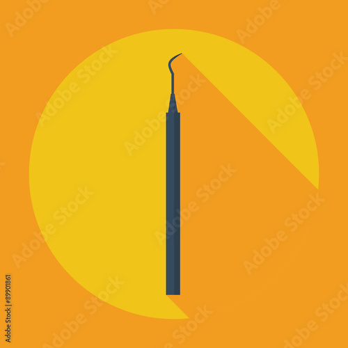 Flat modern design with shadow  Dental elevator
