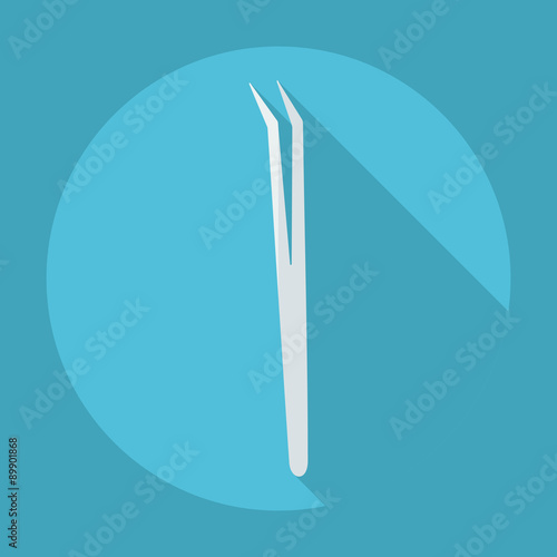 Flat modern design with shadow dentist tool