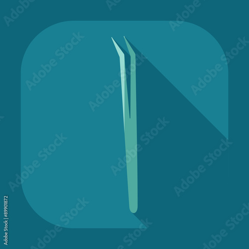 Flat modern design with shadow dentist tool