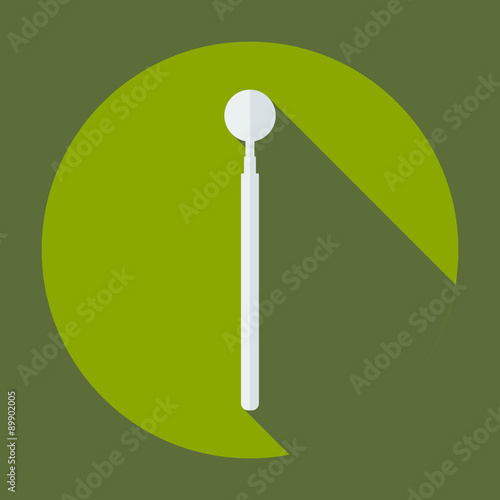 Flat modern design with shadow dentist tool