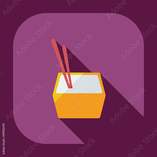 Flat modern design with shadow icons Japanese sushi