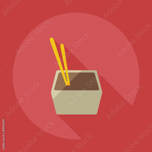 Flat modern design with shadow icons Japanese sushi