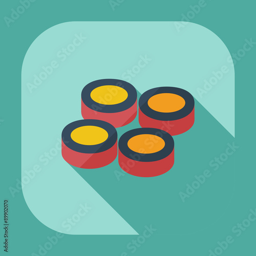 Flat modern design with shadow icons Japanese sushi