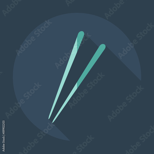 Flat modern design with shadow icons Japanese sushi