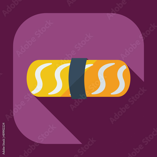 Flat modern design with shadow icons Japanese sushi