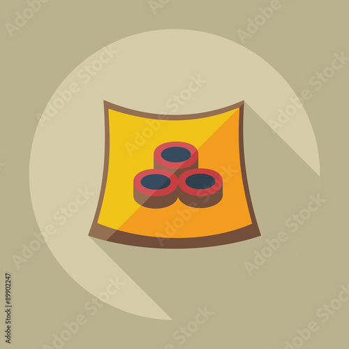 Flat modern design with shadow icons Japanese sushi