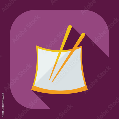 Flat modern design with shadow icons Japanese sushi