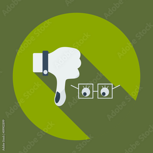 Flat modern design with shadow icon optics