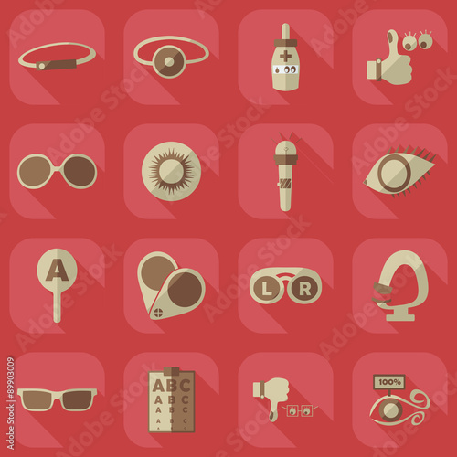 Flat modern design with shadow icon optics