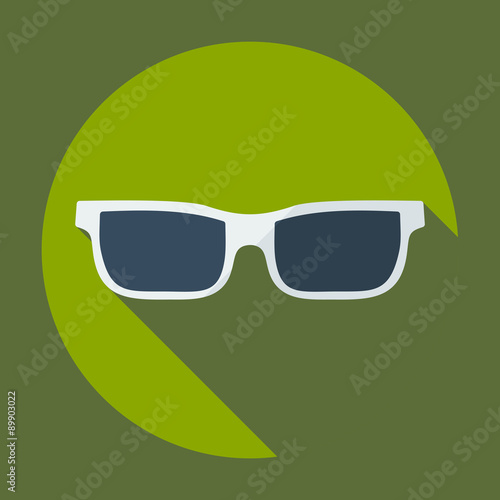 Flat modern design with shadow icon optics