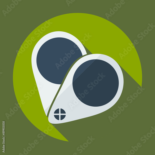 Flat modern design with shadow icon optics
