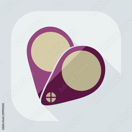 Flat modern design with shadow icon optics