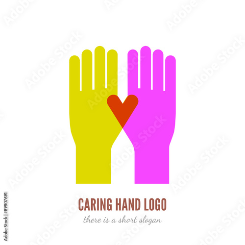 Caring hand logo