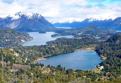 View on the lake Nahuel Huapi near Bariloche, Argentina, from Cerro Campanario photo