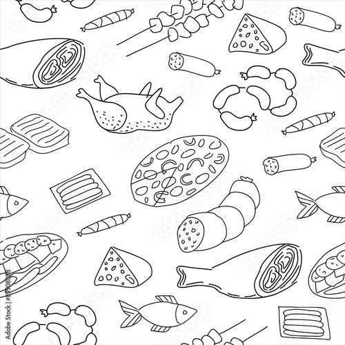 Seamless meat pattern