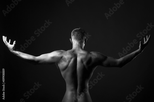Male naked back