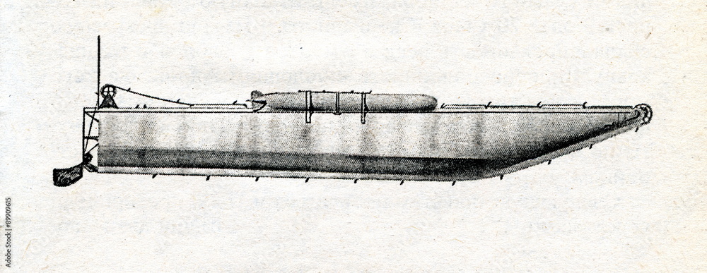 GRILLO climbing motor torpedo boat (1918) Stock Illustration | Adobe Stock