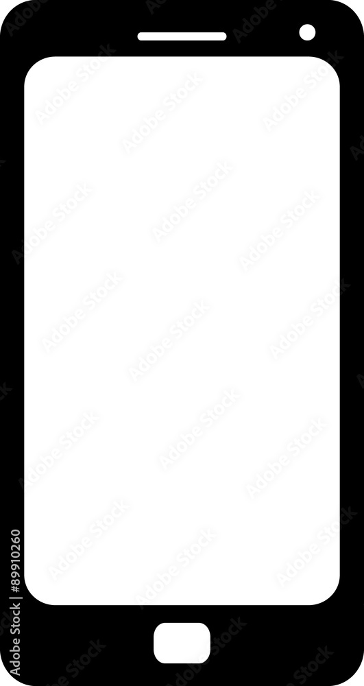 Black smartphone, vector for web and infographic, fully scalable Black smartphone, vector for web and infographic, fully scalable