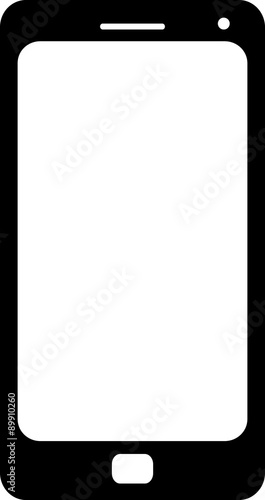 Black smartphone, vector for web and infographic, fully scalable