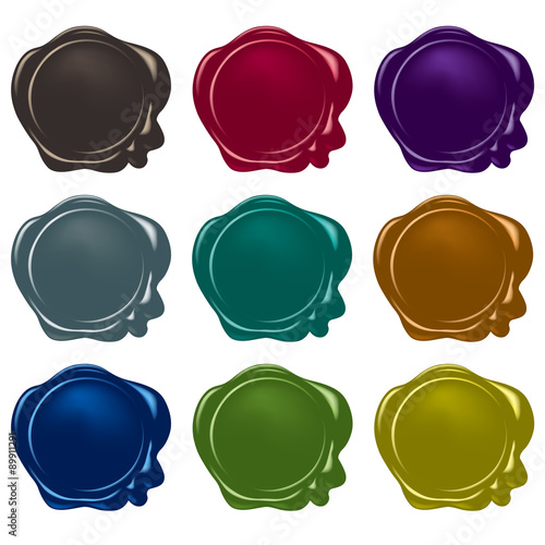 vector wax seals collection