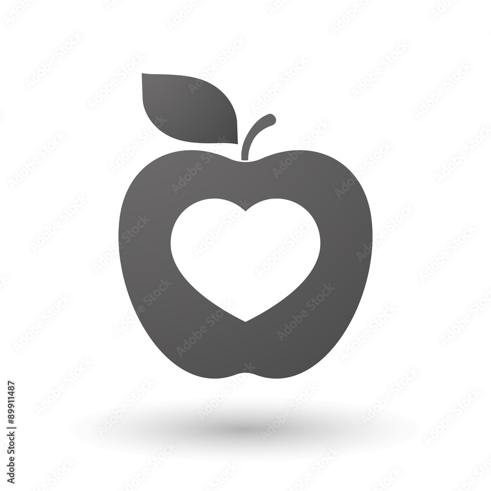 Obraz premium Apple icon with a heart