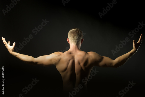 Male undressed back